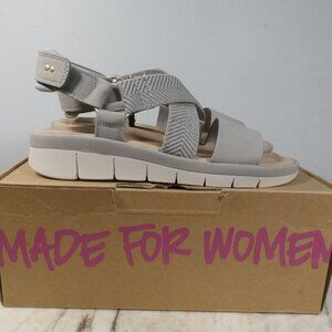 NiB Ryka Women's Elise Sandal Light Grey 7.5